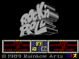 Rock n Roll Trivia title screen for Commodore 64